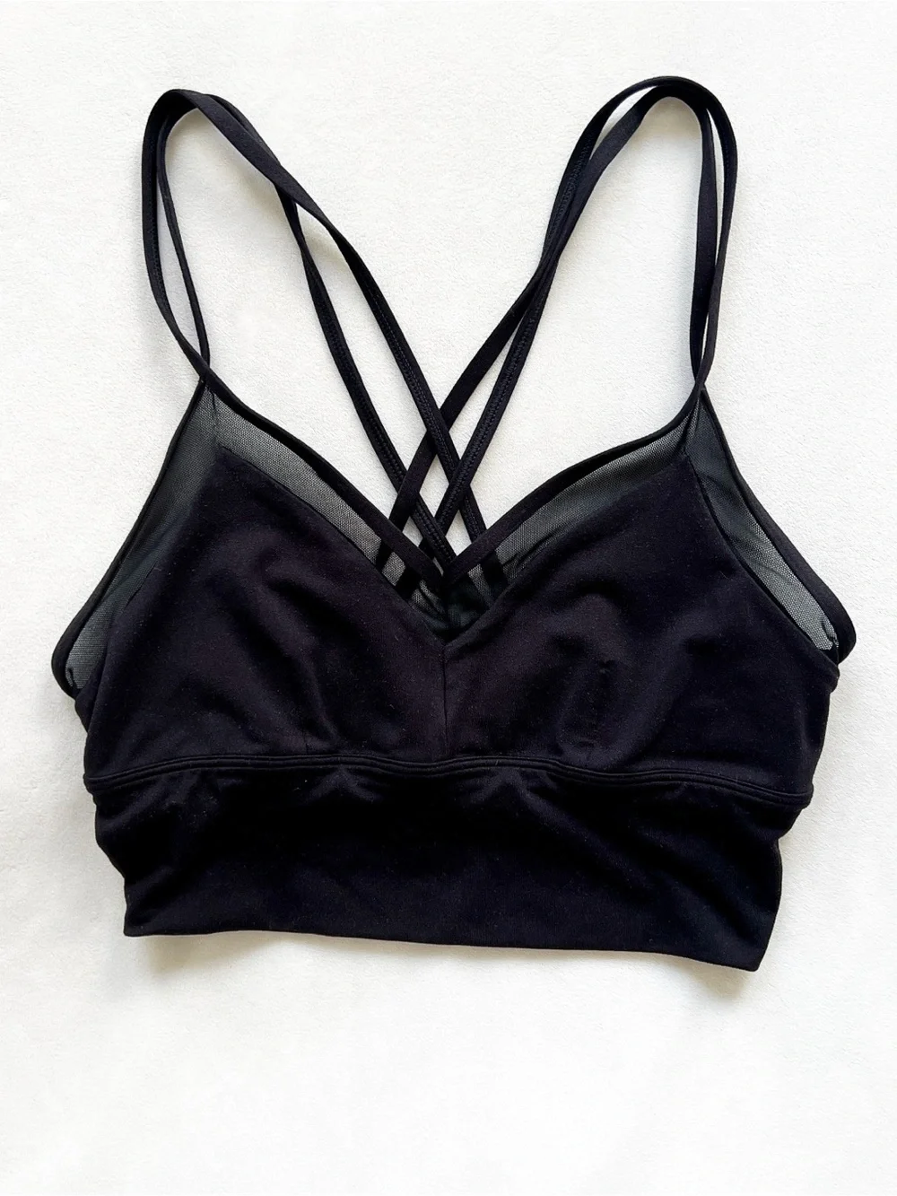 ALO Yoga Black Crisscross Strappy Sports Bra - Small